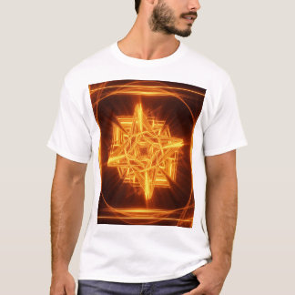 Camiseta símbolo estrela dourada de fogo t shirt