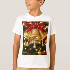 Camiseta Sinos de Natal Dourados T Shirt