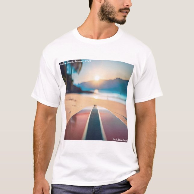 Camiseta Surf Retro Vintage Hawaii USA T Shirt (Framsida)