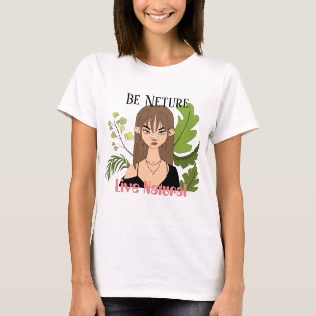 camiseta t-shirt girl nature planta  (Framsida)