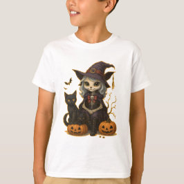 Camiseta (T-shirt) Infantil Bruxa dos Gatos T Shirt