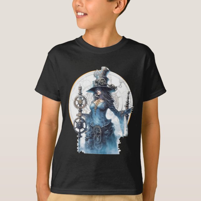 Camiseta (T-shirt) Infantil Evocação Steampunk T Shirt (Framsida)
