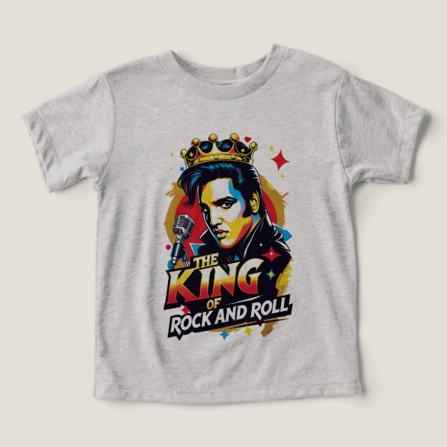 Camiseta  The King of Rock and Roll T Shirt (Design Framsida)