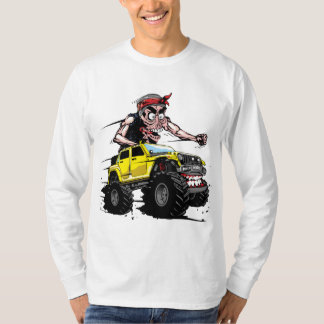 Camiseta Todoterreno corriendo con un monstruo T Shirt