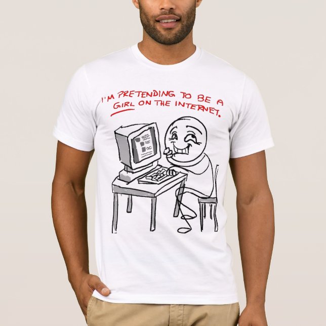 Camiseta Trolling at The Internet T Shirt (Framsida)