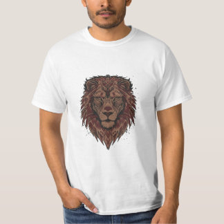 Camiseta Value - Leão Tribal | 100% Algodão T Shirt