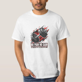 Camiseta Value No Pain No Gain | 100% Algodão T Shirt