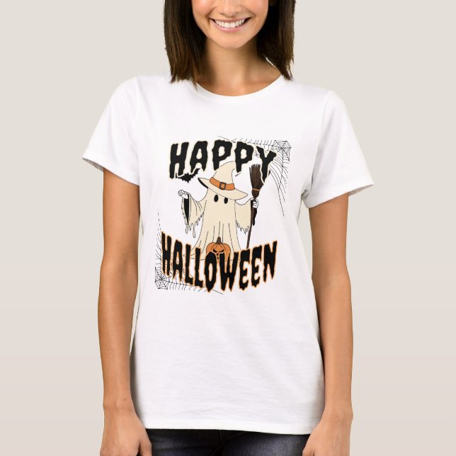 Camiseta Vintage de Halloween T Shirt (Framsida)