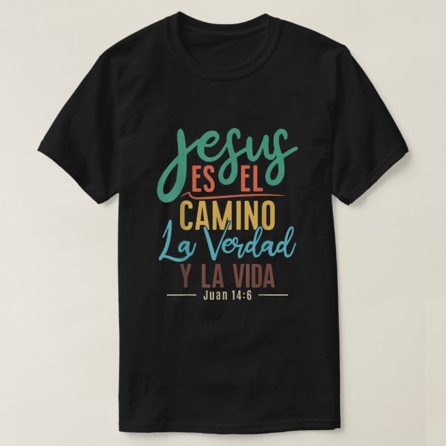 Camisetas Cristianas en espanol Con Frases Biblia T Shirt (Design framsida)