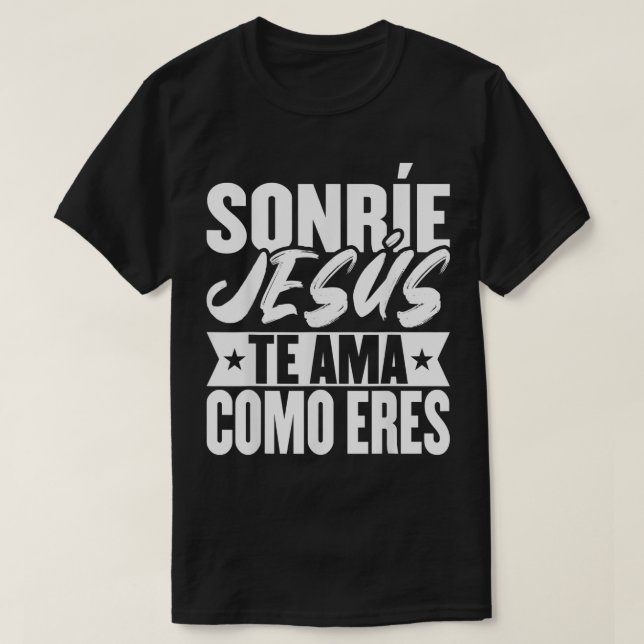 Camisetas Cristianas en Espanol Frases Biblia Jess T Shirt (Design framsida)