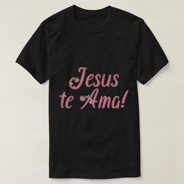 Camisetas Cristianas en espanol Frases Biblia Jesu T Shirt (Design framsida)