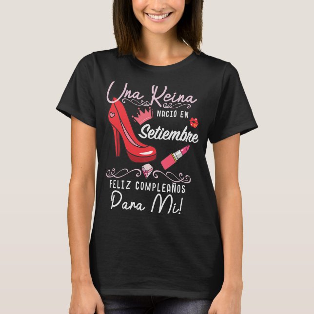 Camisetas Cumpleanos Para Mujer Nacidas en septiem T Shirt (Framsida)