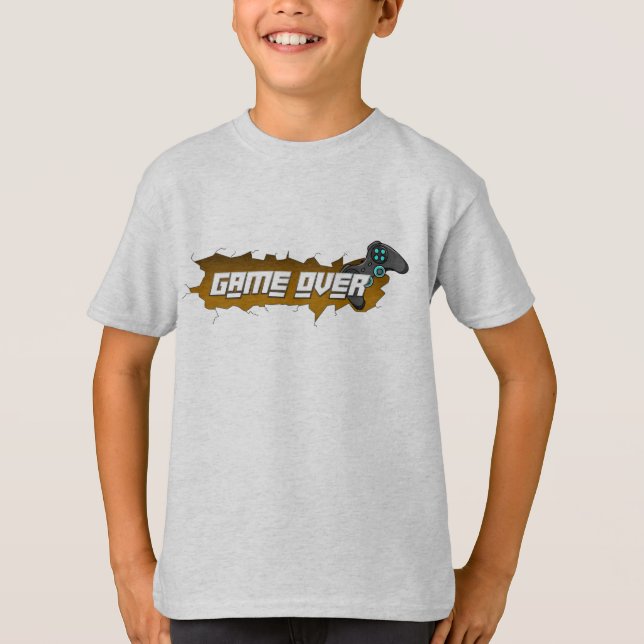 Camisetas de Video Juegos para niños - Game Over T Shirt (Framsida)