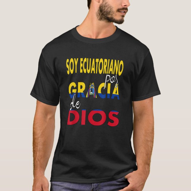 Camisetas Ecuador Ecuadorian Flagga Shirt Camiseta T Shirt (Framsida)
