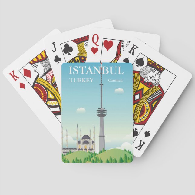 Camlica torn | Istanbul, Turkiet Casinokort (Baksidan)