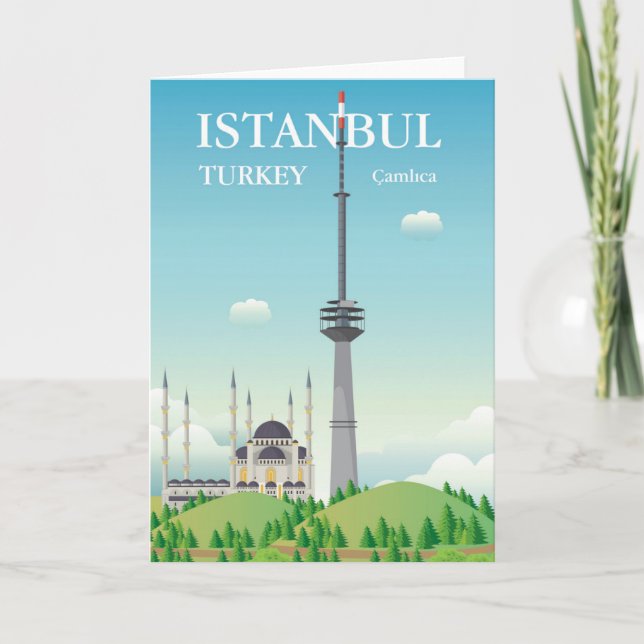 Camlica Torn | Istanbul, Turkiet Kort (Framsida)