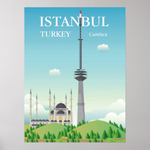 Camlica torn Istanbul, Turkiet Poster