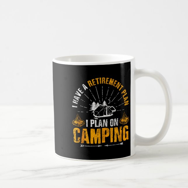 Camng Retirement Gift Funny Quote Outdoor Retired  Kaffemugg (Höger)