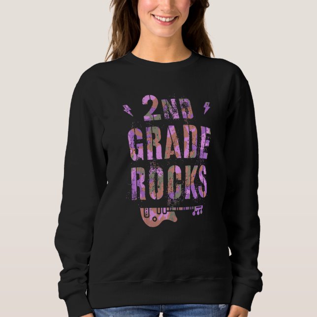 Camo 2nd Grade Rocks Teacher I Teach Second Gr Roc T Shirt (Framsida)