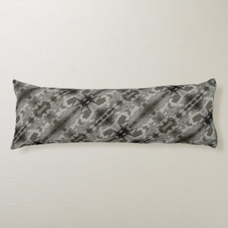 Camo Abstrakt Ombre Grått Charcol Brown Cream Kroppskudde
