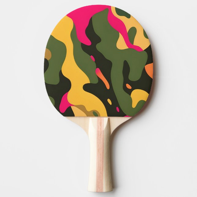 Camo Abstrakt Ping Pong Paddle Pingisracket (Framsidan)