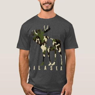 Camo Alaska Moosjakt Alaska Moose Hunting T Shirt