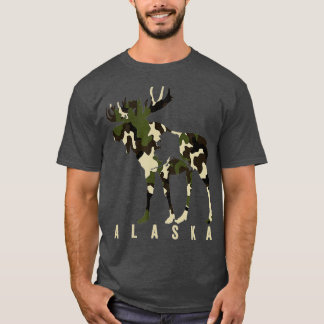 Camo Alaska Moosjakt Alaska Moose Hunting T Shirt