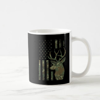 Camo American Flagga Buck Hunting Gift for Elk Hjo Kaffemugg