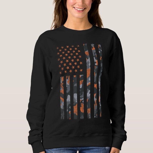Camo American Flagga Desert Camouflage Tactical Mi T Shirt (Framsida)
