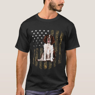 Camo American Flagga English Springer Spain 4th of T Shirt
