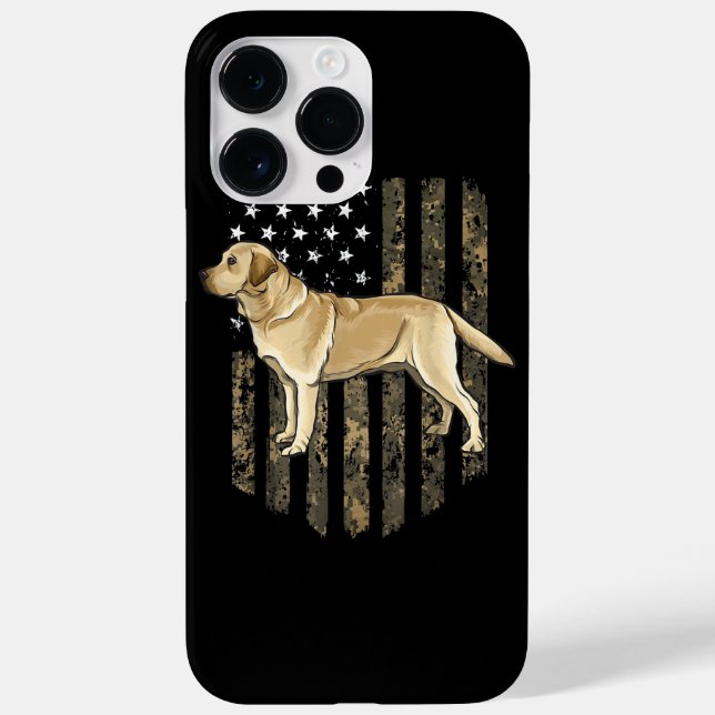 Camo American Flagga Gult Labrador Retriever (Baksida)