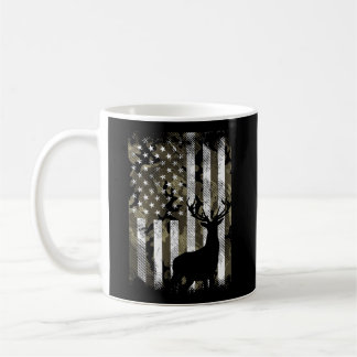 Camo American Flagga Hjort Hunter Hunting Kaffemugg