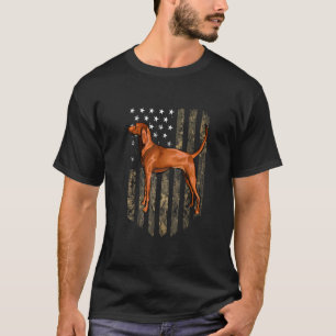 camo american flagga redbone coonhound t shirt