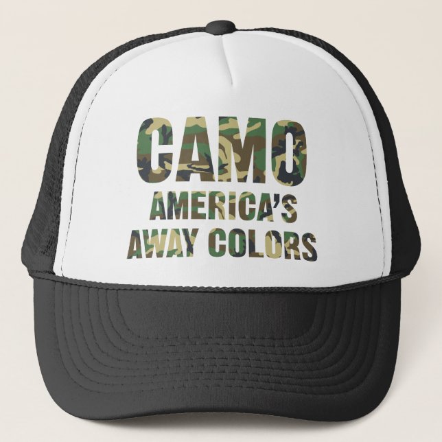 Camo Amerika Away färgtruckerkeps Truckerkeps (Framsida)