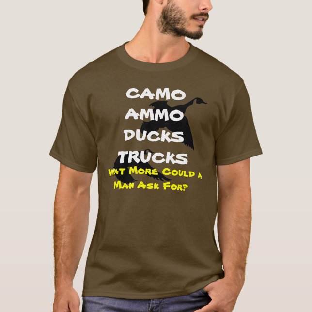 CAMO-AMMO-DUCKS-TRUCKS T SHIRT (Framsida)