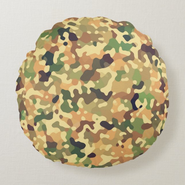 Camo Autumn Rund Kudde (Framsidan)