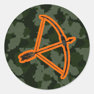 Camo bågskytte runt klistermärke