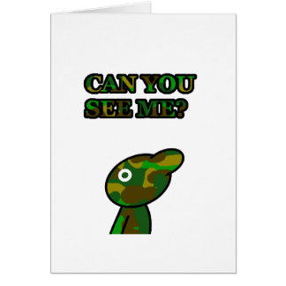 Camo blått hälsningskort