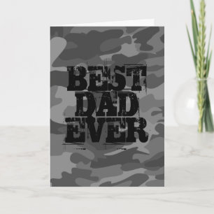 Camo Bold Best Pappa någonsin Kort