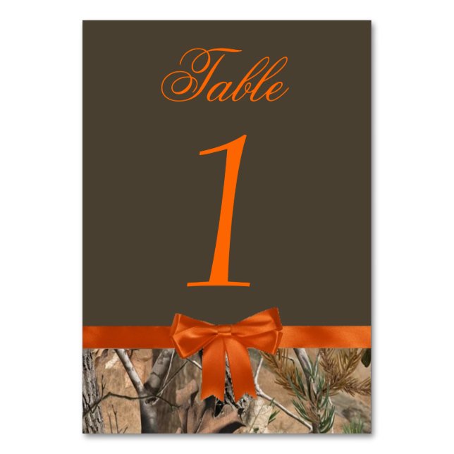 Camo Bord-kort Bordsnummer (Framsidan)