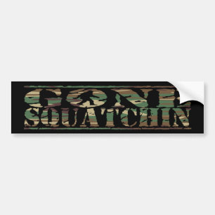 Camo borta Squatchin bildekal