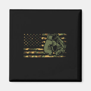 Camo Boxing USA flagga for Boxer - American Flagga Magnet