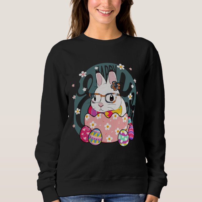 Camo Bunny Easter Egg Camouflage Glasses Easter Da T Shirt (Framsida)