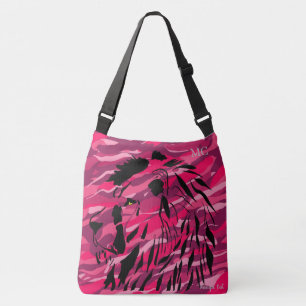 Camo Camouflage lejon Lila för Zebra mönstrad Rosa Axelväska