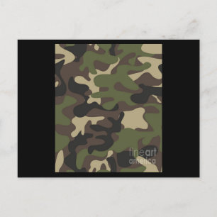Camo Camouflage Mönster Vykort