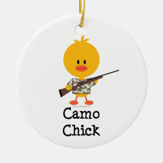 Camo chickprydnad julgransprydnad keramik