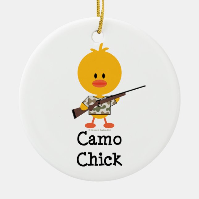 Camo chickprydnad julgransprydnad keramik (Framsidan)