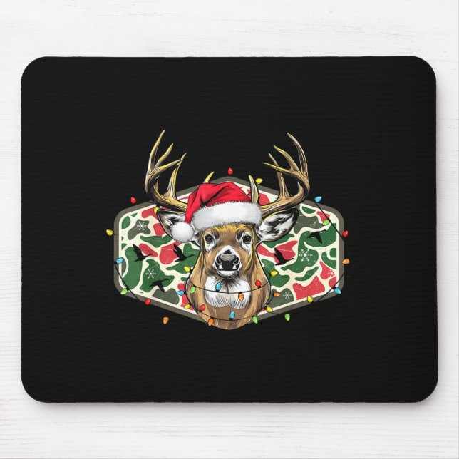 Camo Christmas Santa Deer Hunting Season Holiday O Musmatta (Framsidan)