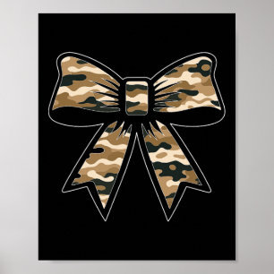 Camo Coquette Bow Anka Hunt Anka Hunting Women Gir Poster