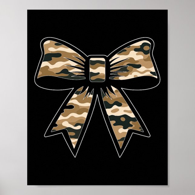 Camo Coquette Bow Anka Hunt Anka Hunting Women Gir Poster (Framsidan)